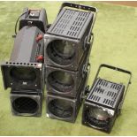 A COLLECTION OF SIX VARIOUS FLOOD LIGHTS, to include three Harmony PC, Harmony F, Harmony 15/28, an