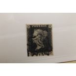 STAMPS - G.B. 1840 1d black 4 margins