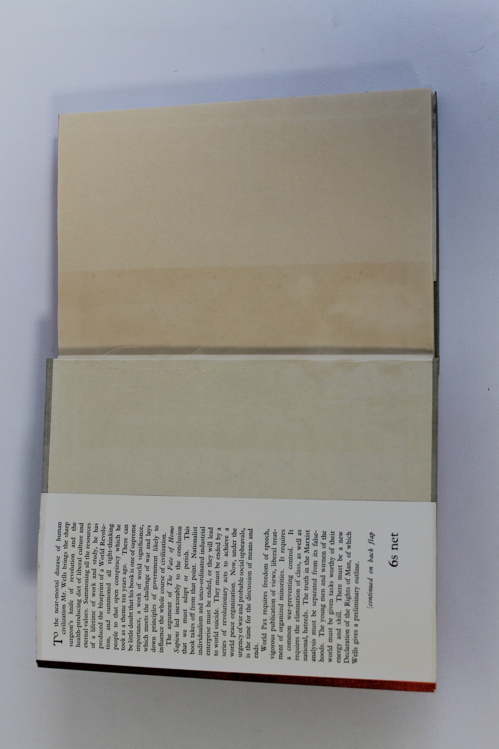 H. G. WELLS - 'THE NEW WORLD ORDER', Secker and Warburg, 1940, first edition with dust jacket signe - Image 3 of 9