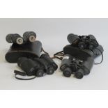 FOUR PAIRS OF VARIOUS BINOCULARS to include Panorama Gold star 10 x 50 in case, Tento 7 x 50 in cas