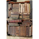 TWO BOXES OF ANTIQUARIAN BOOKS ON HISTORY to include various odd volumes, mainly 18th Century, Bish