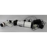 AN ORION SHORT TUBE 80 TELESCOPE, together with a sighting telescope, a Minitron MTV-12VIC-EX auo i