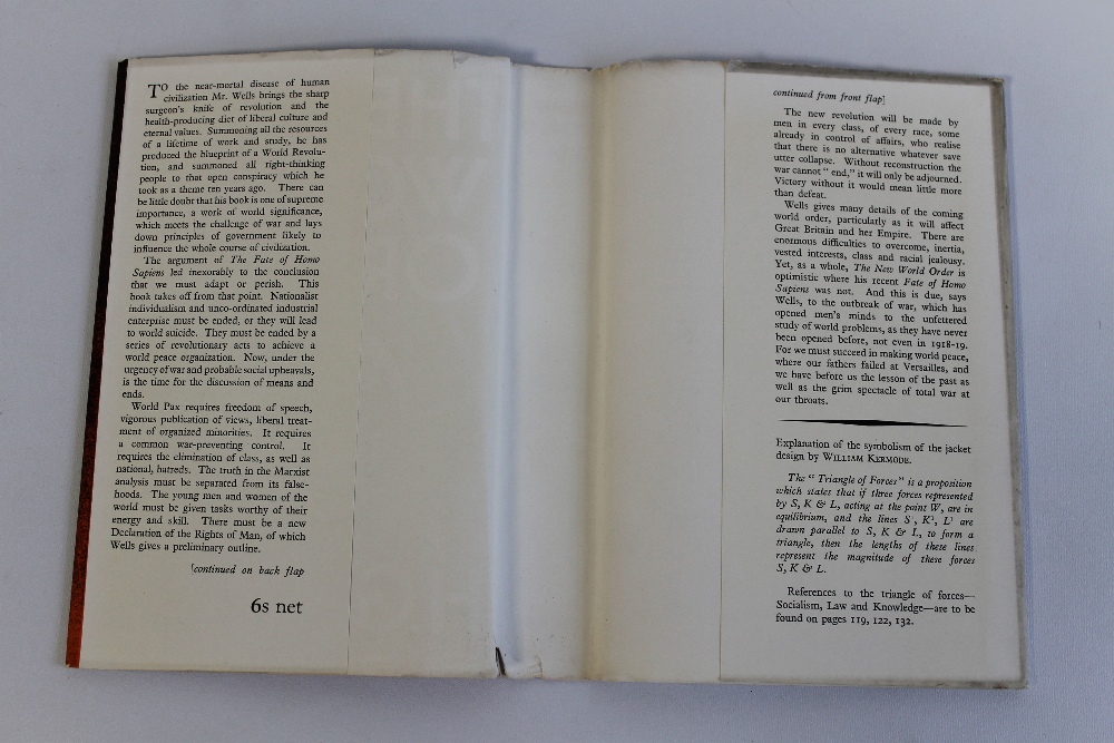 H. G. WELLS - 'THE NEW WORLD ORDER', Secker and Warburg, 1940, first edition with dust jacket signe - Image 9 of 9