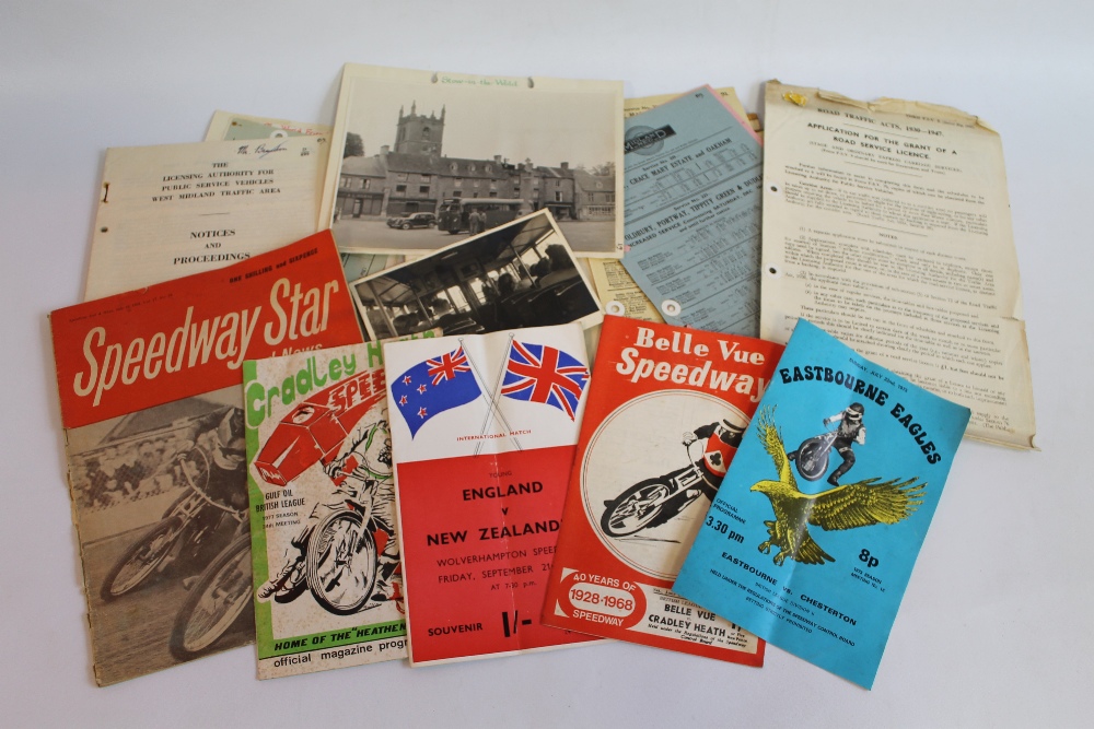 A SMALL QUANTITY OF SPEEDWAY INTEREST PROGRAMMES to include Belle Vue, Cradley Heath and Eastbourne