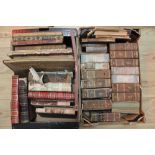 TWO BOXES OF VARIOUS ANTIQUARIAN BOOKS IN FOREIGN LANGUAGES including German, French, Latin, Greek