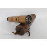 AN ANTIQUE LEATHER BOUND AITCHISON OF LONDON "THE TARGET" No. 6266 TELESCOPE, in fitted leather cas