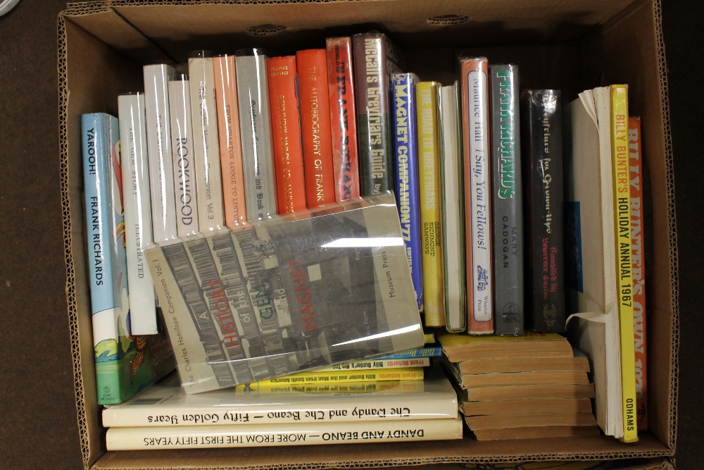 TWO BOXES OF FRANK RICHARDS, BILLY BUNTER, GREYFRIARS INTEREST to include 'A History of the Gem & M - Image 2 of 3