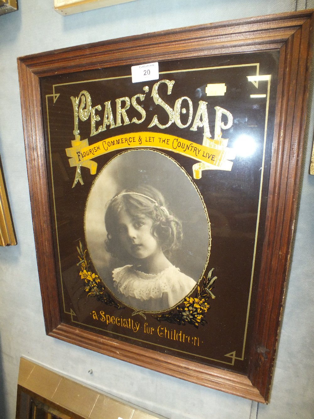 A VINTAGE PEARS SOAP ADVERTISING PRINT