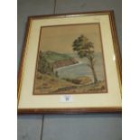 A FRAMED AND GLAZED WATERCOLOUR SIGNED JAMES PETERSON