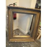 ANTIQUE DEEP EDGED GILT PICTURE FRAME