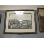 A FRAMED AND GLAZED WATERCOLOUR 'THE THREE BRIDGES' BY WALTER HORSNELL