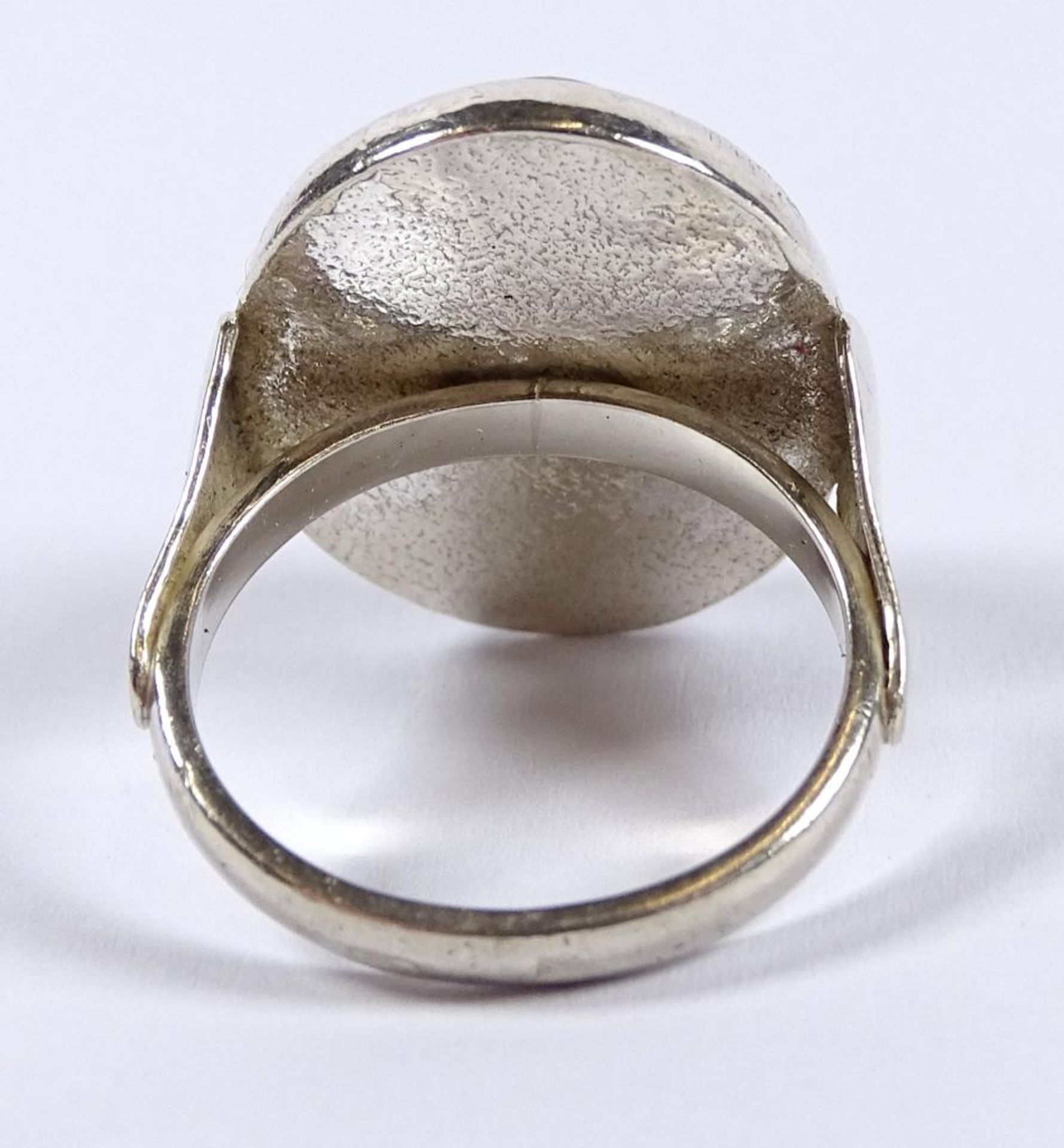 Ring, Silber (geprüft), mit Bernstein, 8,5gr., RG 5 - Bild 3 aus 3