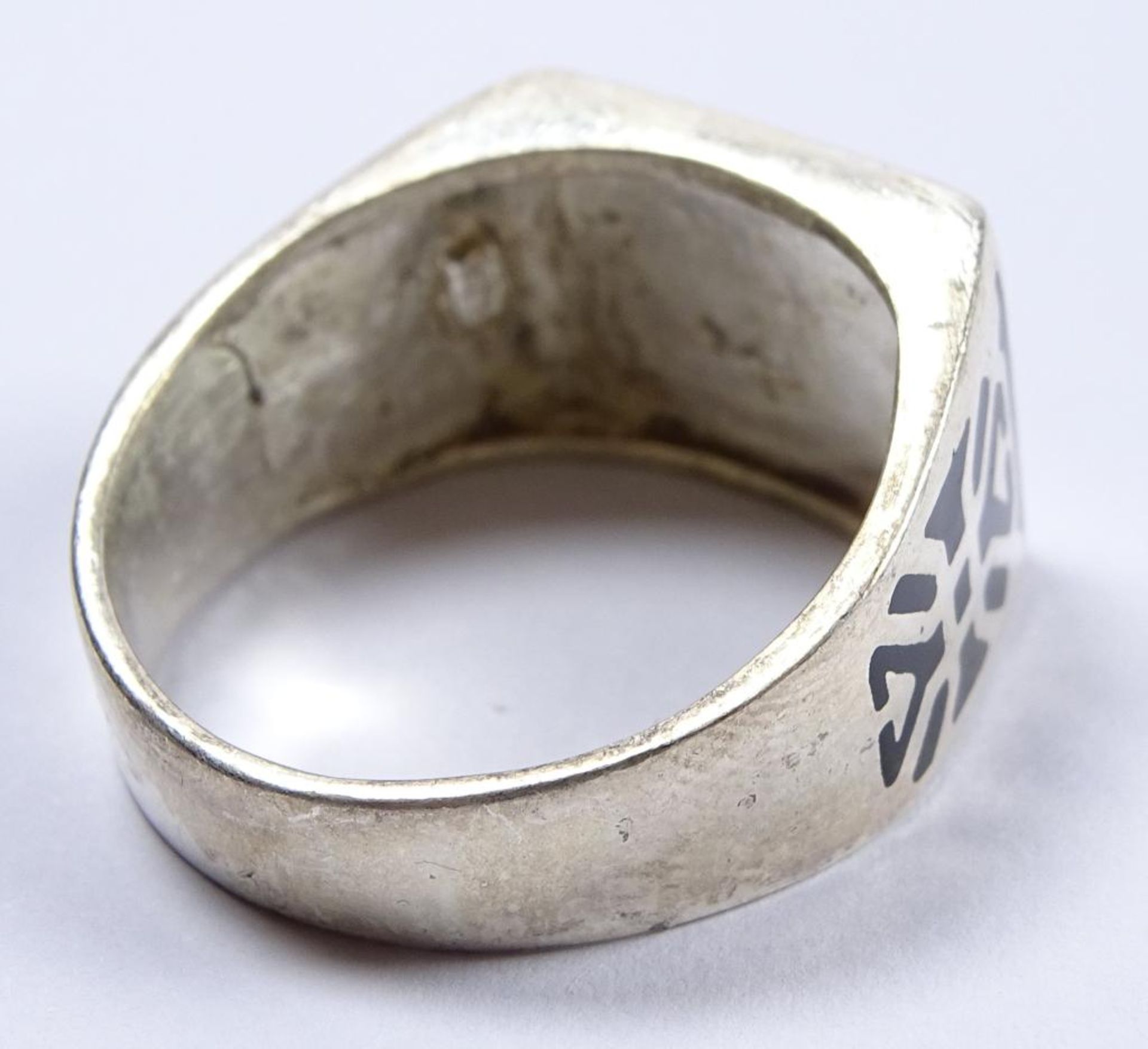 Ring,Silber -925- emailliert, 7,2gr., RG 61 - Bild 3 aus 4