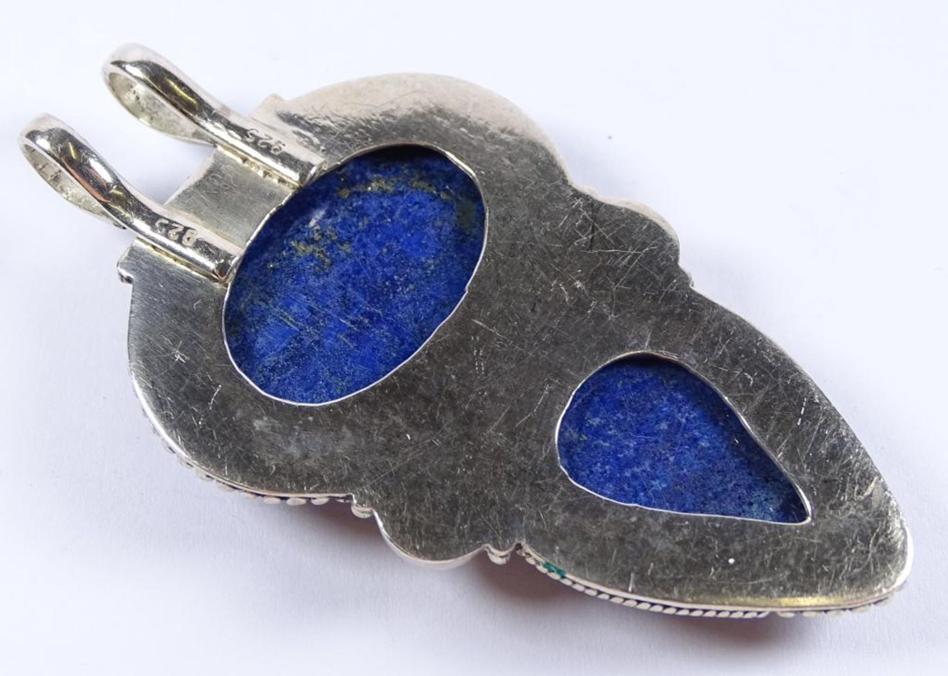 Großer Lapislazuli Anhänger, Silber -925-, L-7,0cm, 27,7g - Bild 2 aus 2