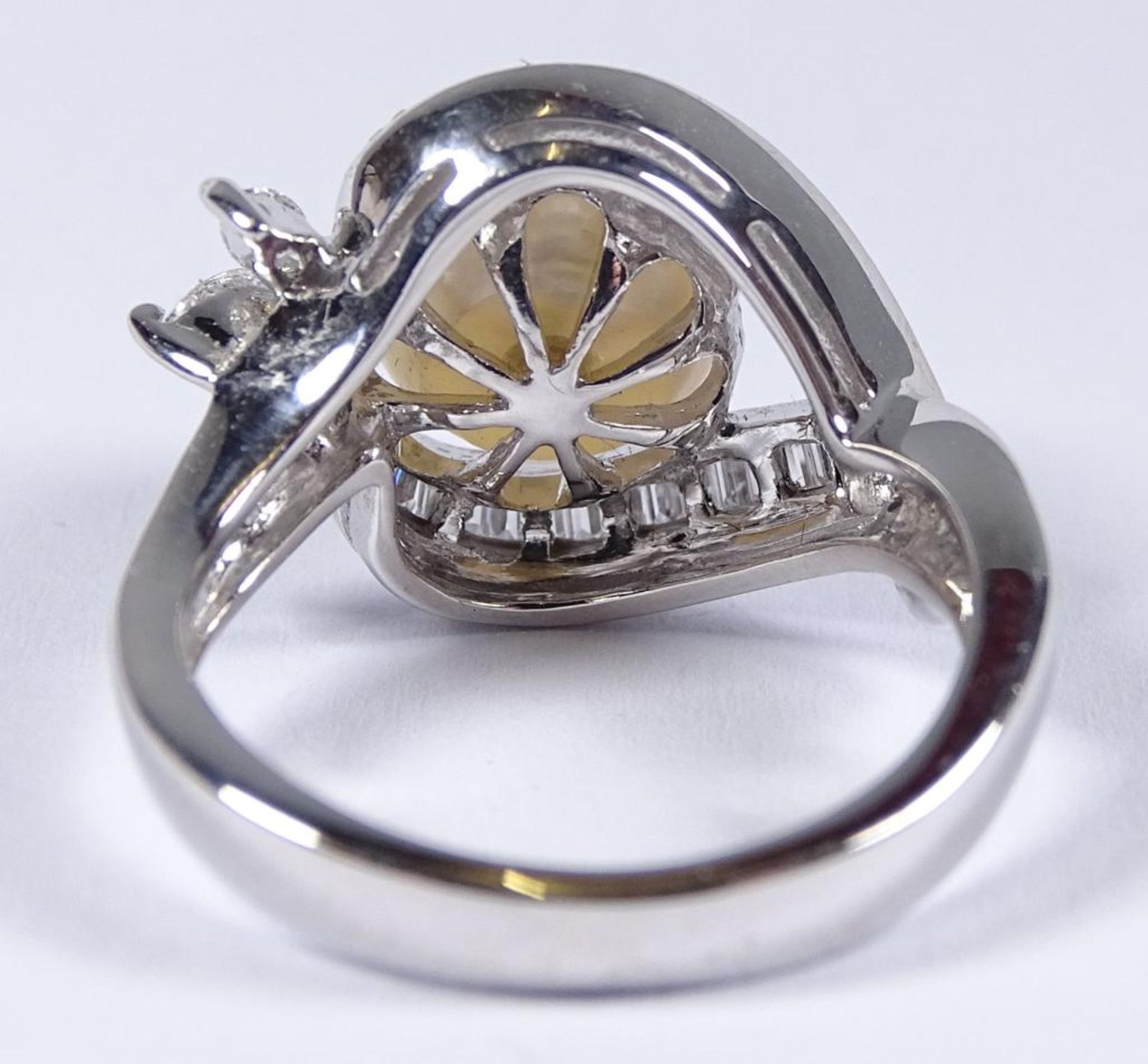 Ring,WG 750/000, Südseeperle d-9,4mm, 50 Diamanten, 8,1gr., RG 5 - Bild 4 aus 5