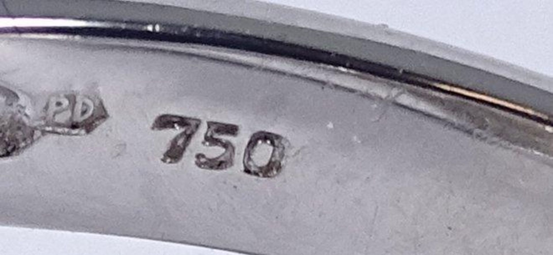Ring,WG 750/000, Südseeperle d-9,4mm, 50 Diamanten, 8,1gr., RG 5 - Bild 5 aus 5