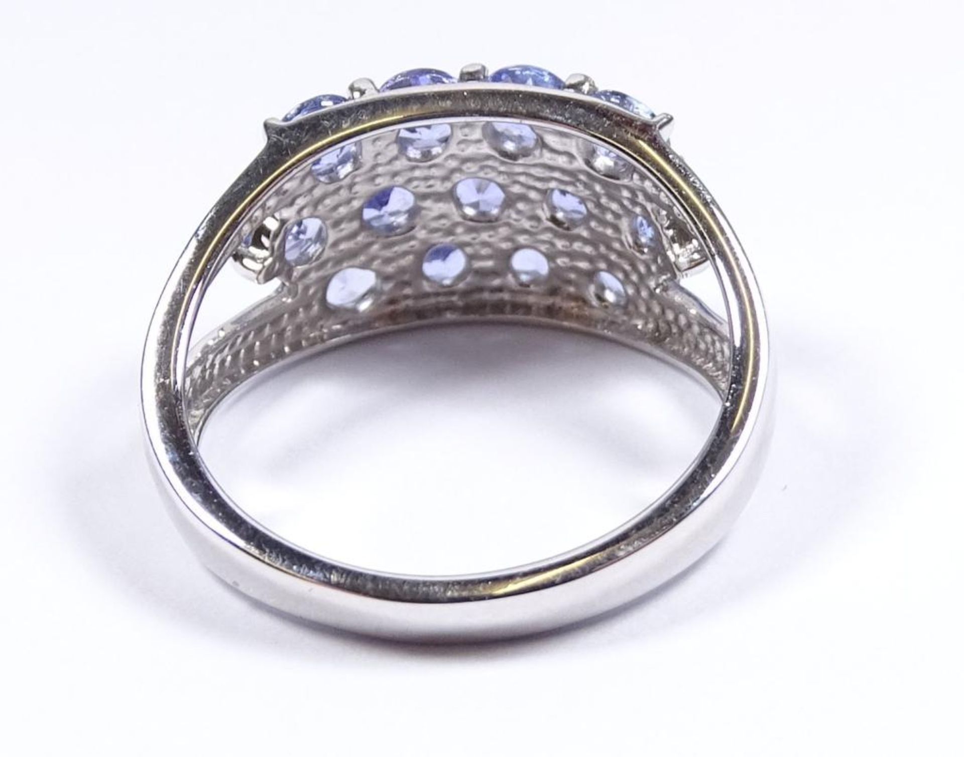 Ring, Silber -925- mit Tansaniten, 4,1gr., RG 55 - Bild 4 aus 4