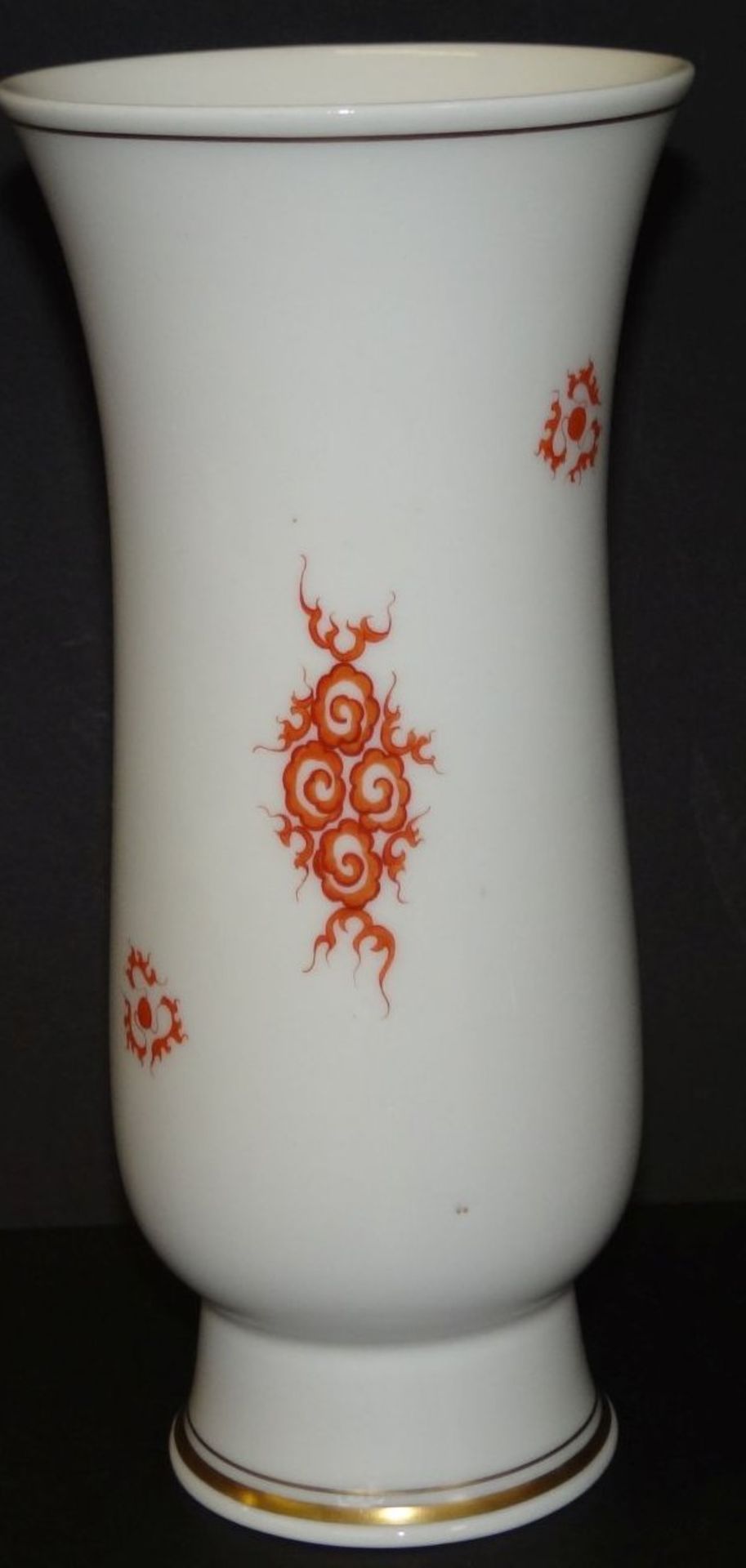 Vase "Meissen" roter Drache, H-20 cm, Schwertermarke durchschliffen - Bild 2 aus 4