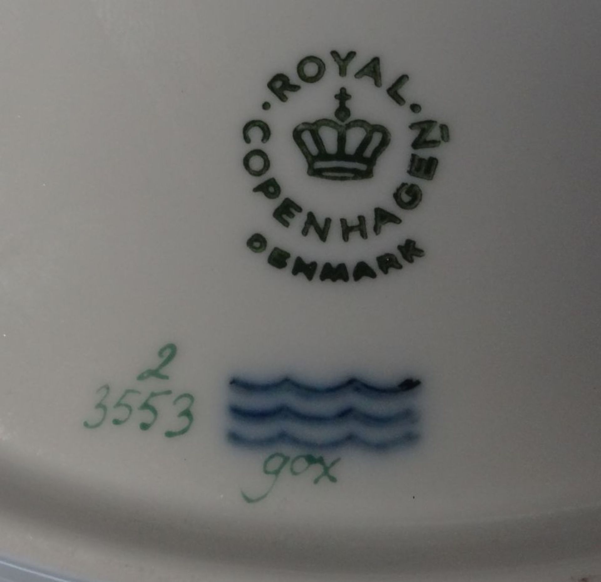 Ansichtenteller "Royal Copenhagen" mit Schloss Sonderborg, Durchbruchrand, D-25 cm, - Bild 6 aus 6