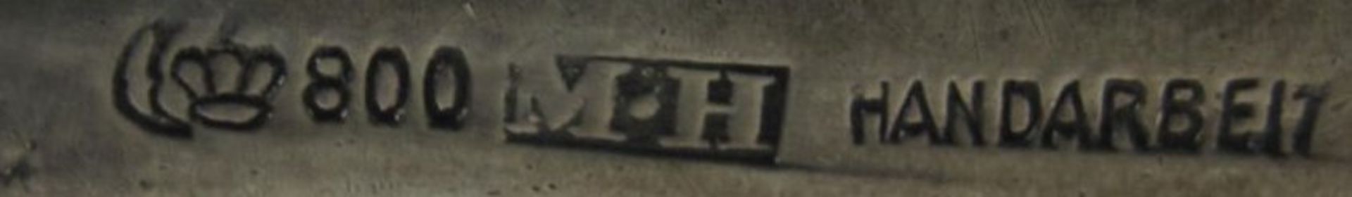 Zuckerschaufel, 800er Silber "M H", 28,6g, Gravur "Tom Kyle", L-13,5cm. - Bild 2 aus 2