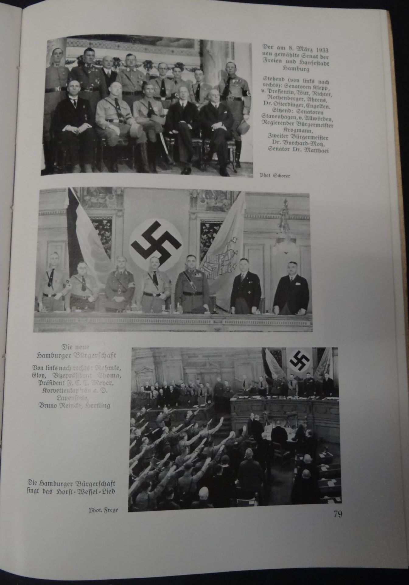 Hamburg unterm Hakenkreuz -1933, PP, mit Beilagen wie "Leben des Führers - Bild 5 aus 7