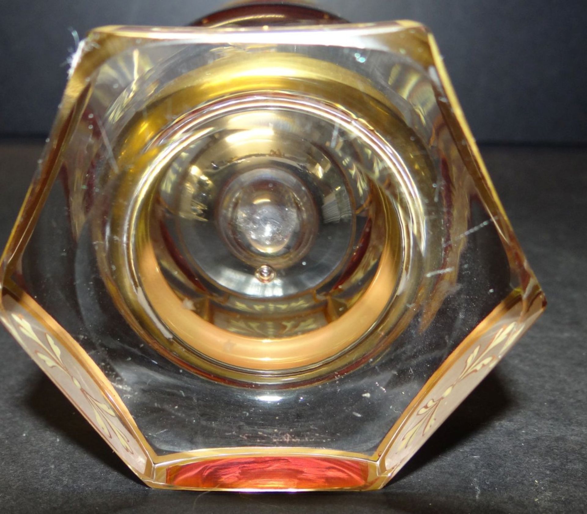 Pokalglas auf Stand, Golddekor, H-15,5 cm - Bild 5 aus 5