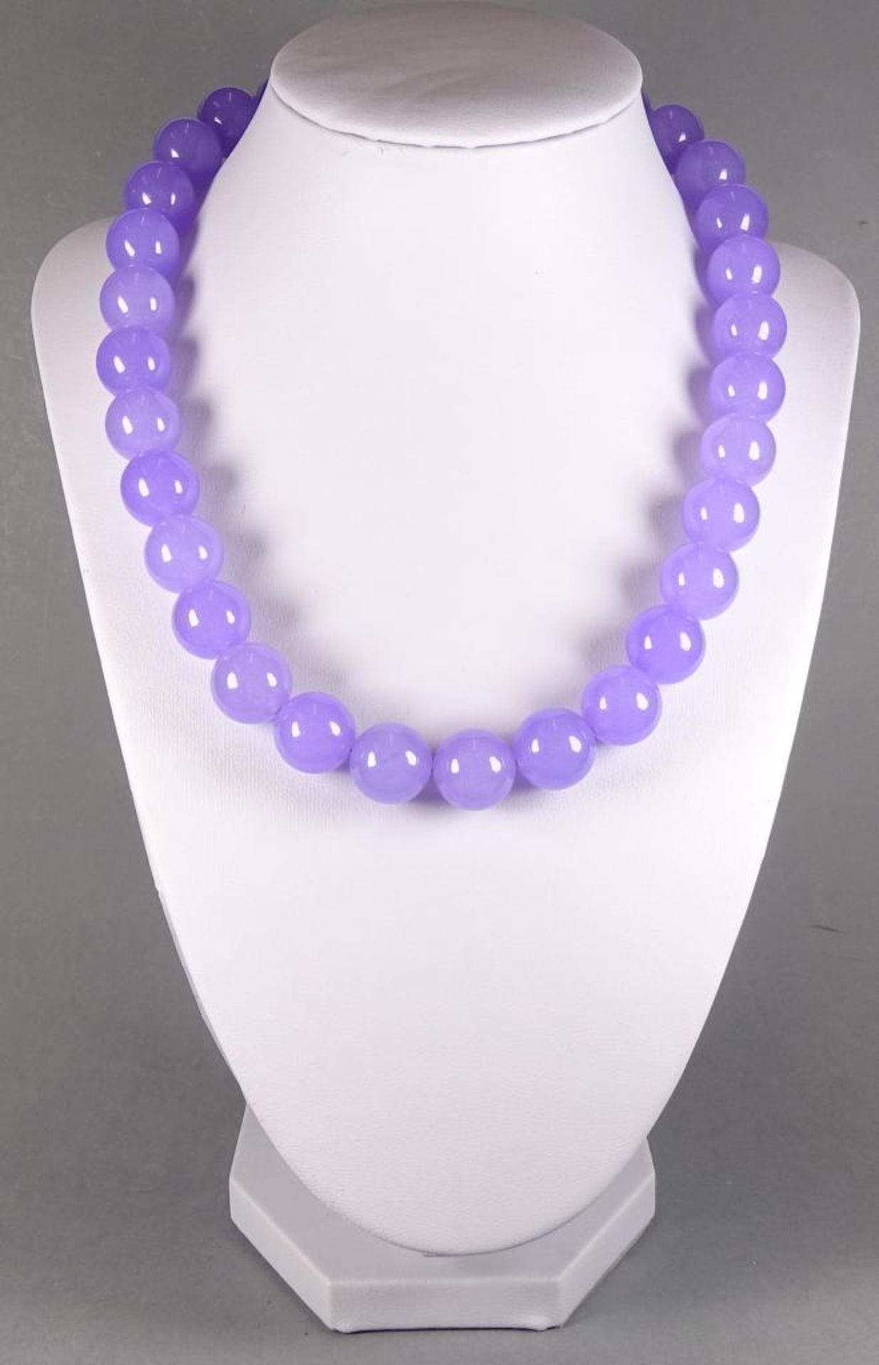 Collier,Lavendel Jade,Silberschliesse -925-,L-44cm