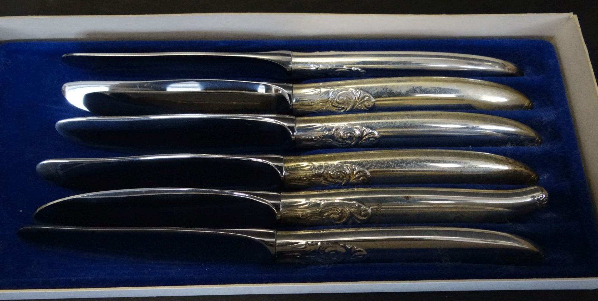 Brodrene Mylius Norway Besteck für 6 Personen, Silber, 18 Teile, 6 Messer, Griffe S-925-, L-20 cm, - Bild 2 aus 7