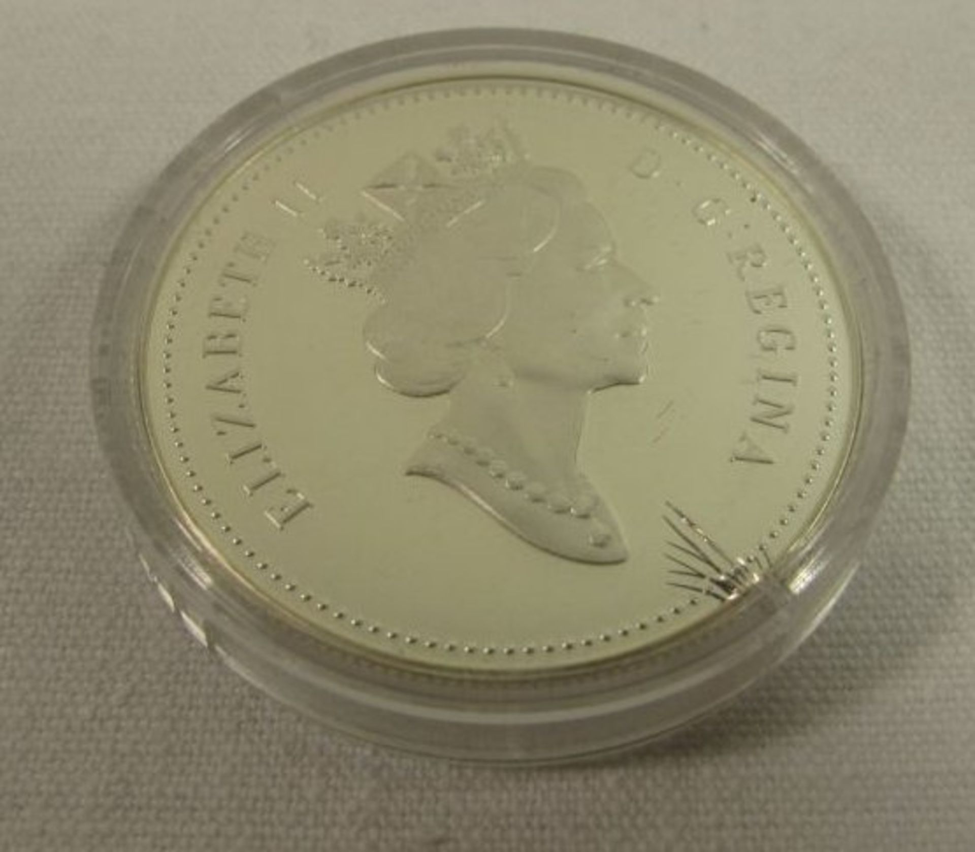 Münze "Dollar", Canada, 1990, in Kapsel, D-3,5cm.