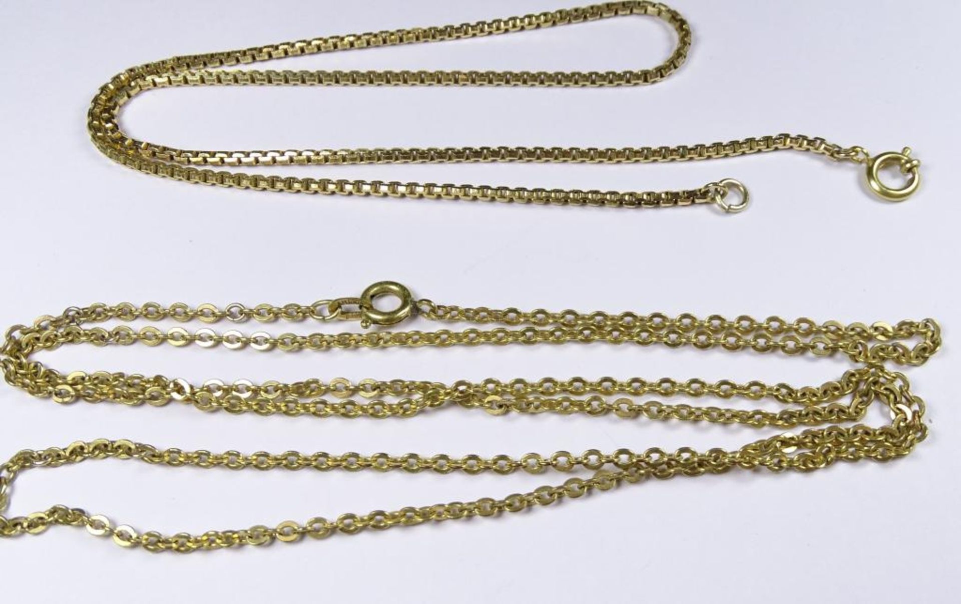 Drei doublé Halsketten 19,5gr., 80,72 und 39,5c - Bild 3 aus 3