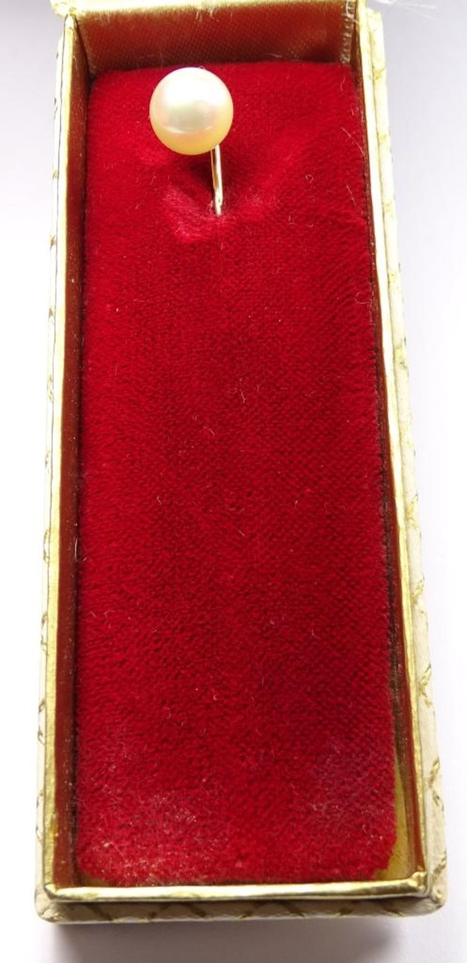 Goldnadel -585- mit Perle in Schachtel, L. 62mm, 1,52gr.