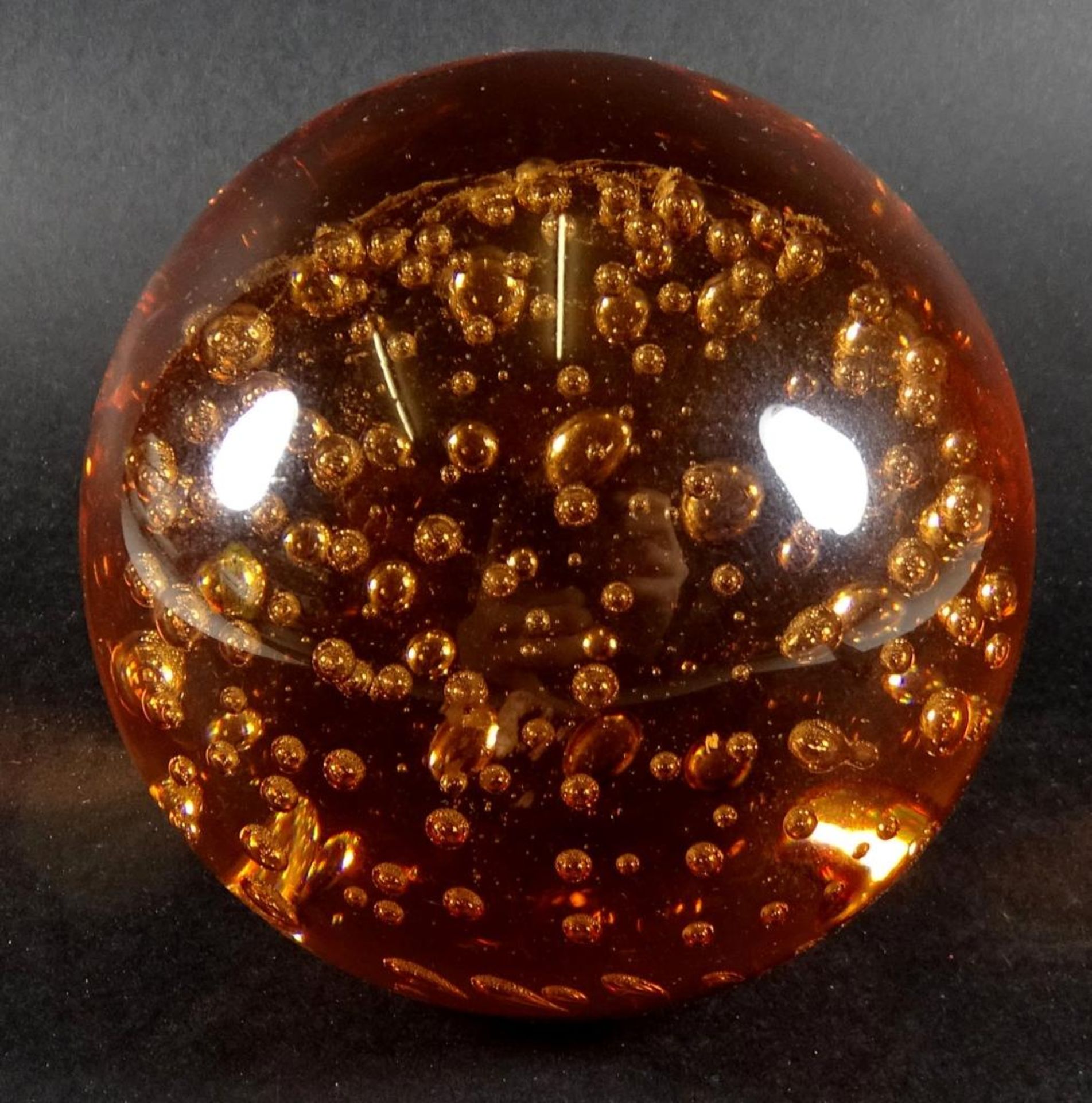 Schweres Glas Paperweight,H-9,0cm - Bild 2 aus 2