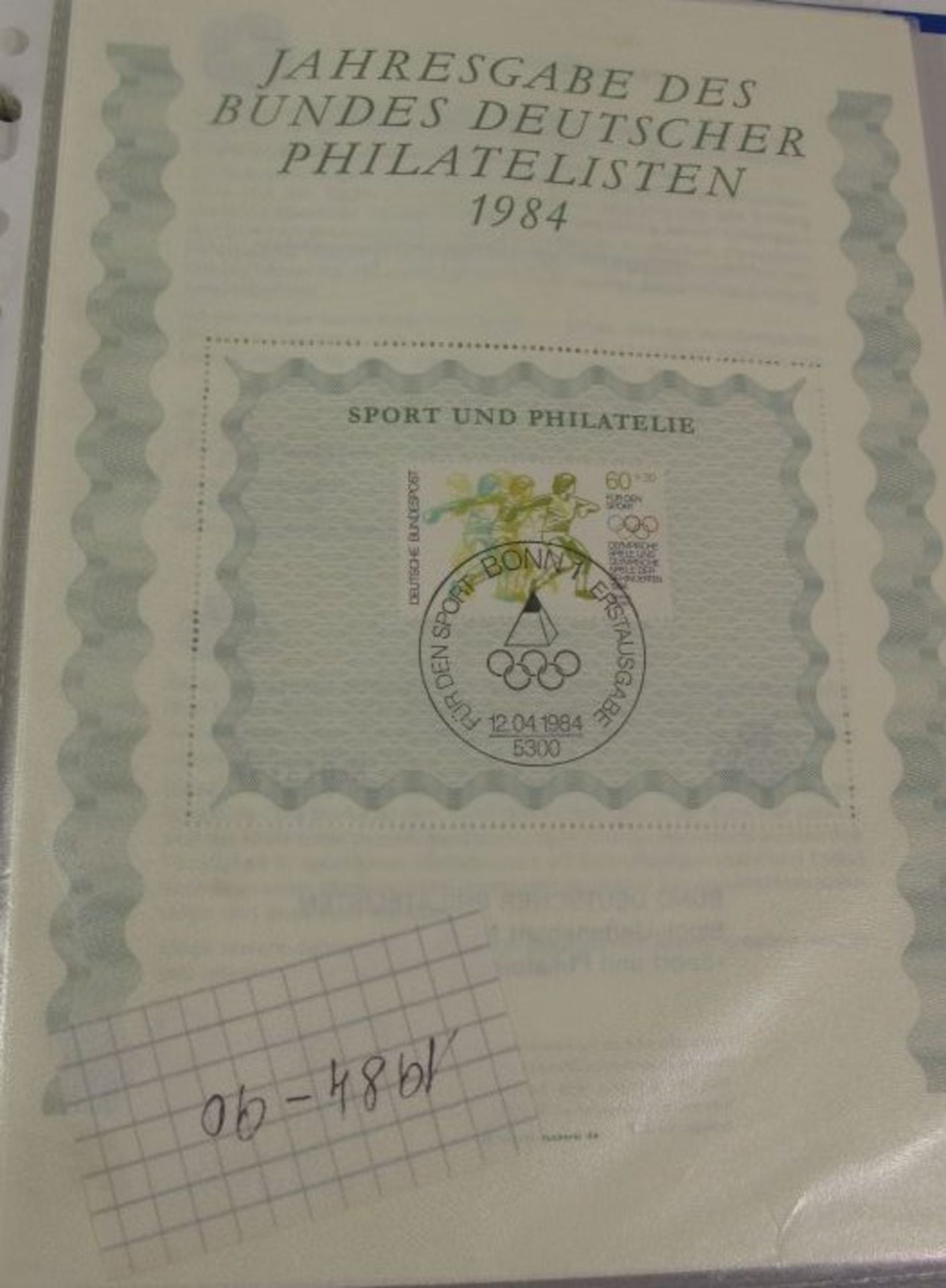Jahresgaben des Bundes Deutscher Philatelisten 1984-200 kompl., dazu 2002-2008. - Bild 2 aus 4