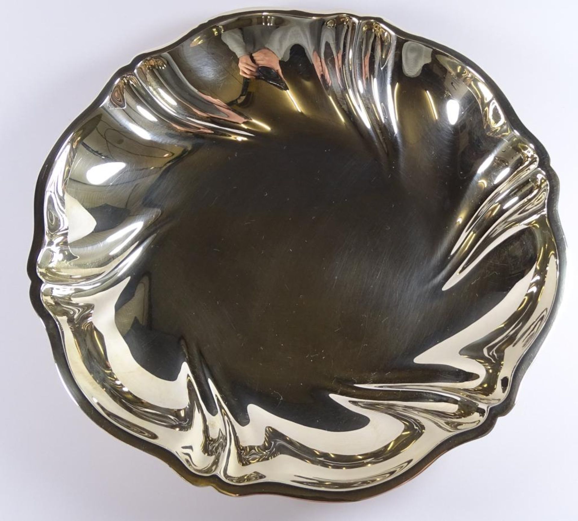 runde Schale, Silber-925-, H-3 cm, D-17 cm, 157 gr. - Bild 2 aus 4