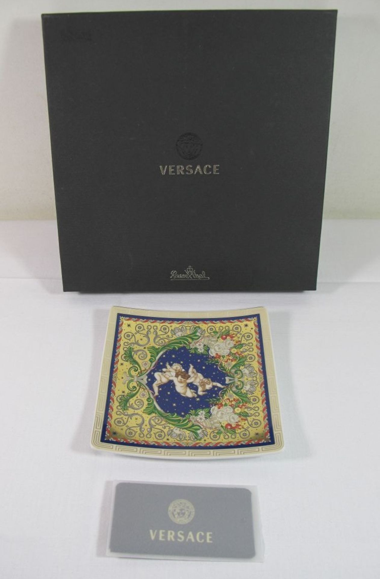 Ziertelle "Rosenthal", Versace, Holiday Spirit, orig. Karton, 14,5 x 14,5cm.