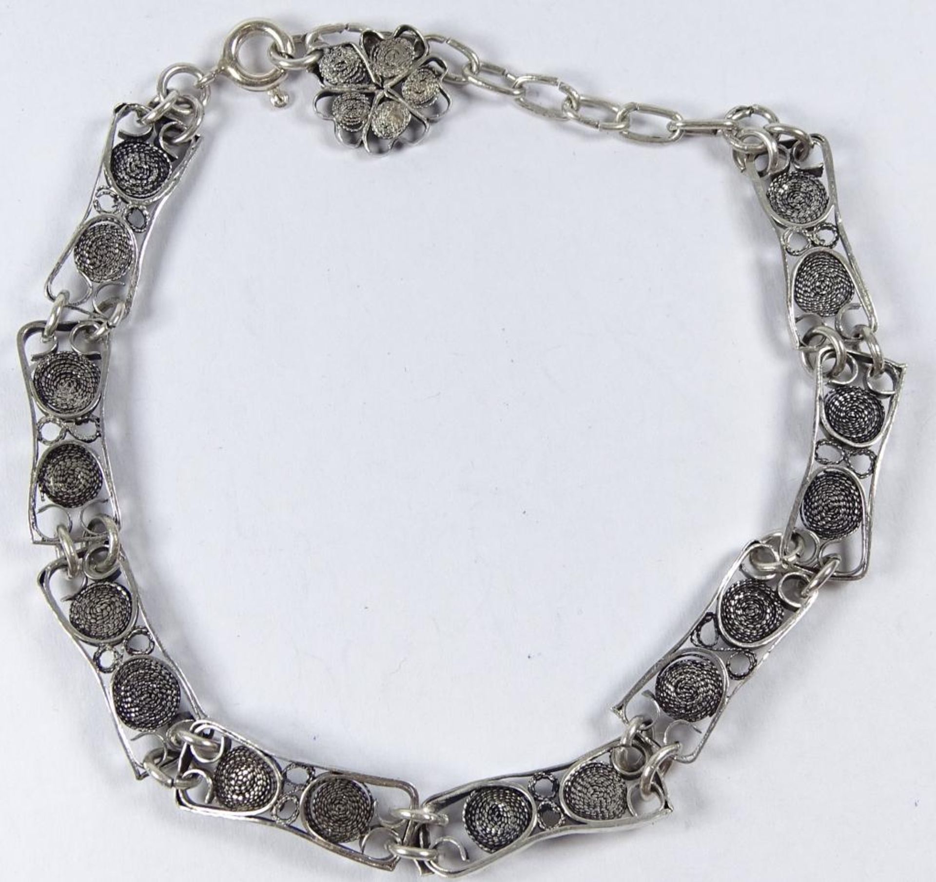 Armband,Silber-geprüft,Filigran,L-16,5-20cm, 5,9gr - Bild 2 aus 3