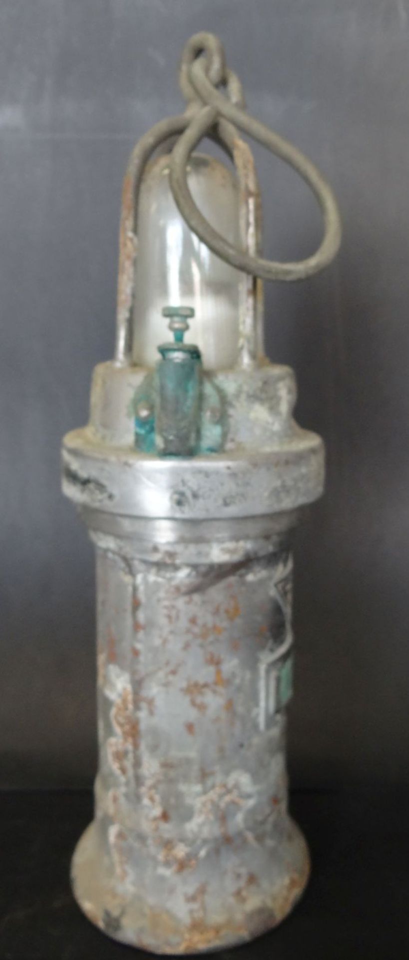 alte Grubenlampe, ungepflegte Erhaltung, H-28 cm, ohne Haken - Bild 2 aus 5