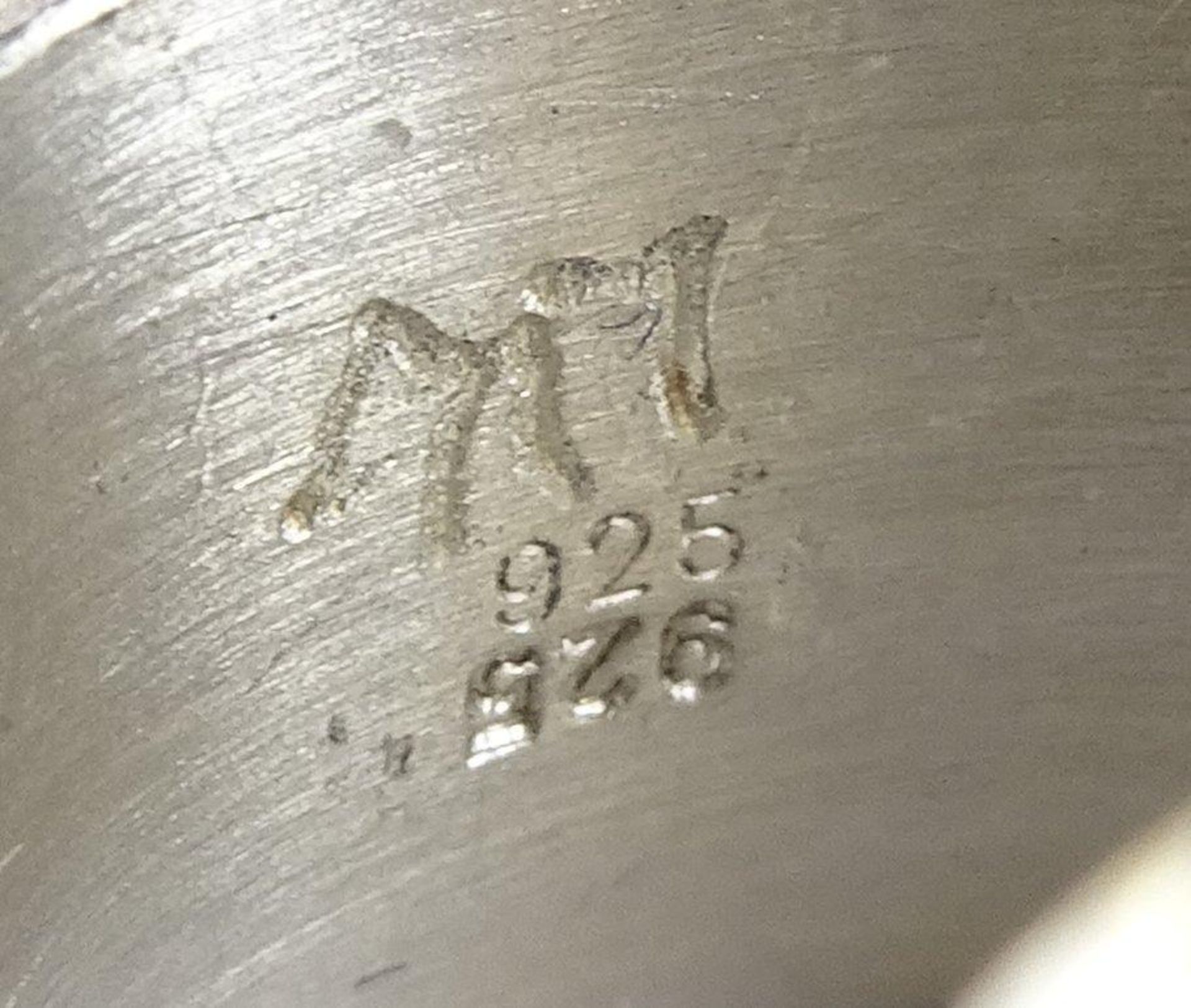 Designer Ring,Silber -925- mit Gold 18K,20,8gr., RG 58, "UK" - Bild 2 aus 4