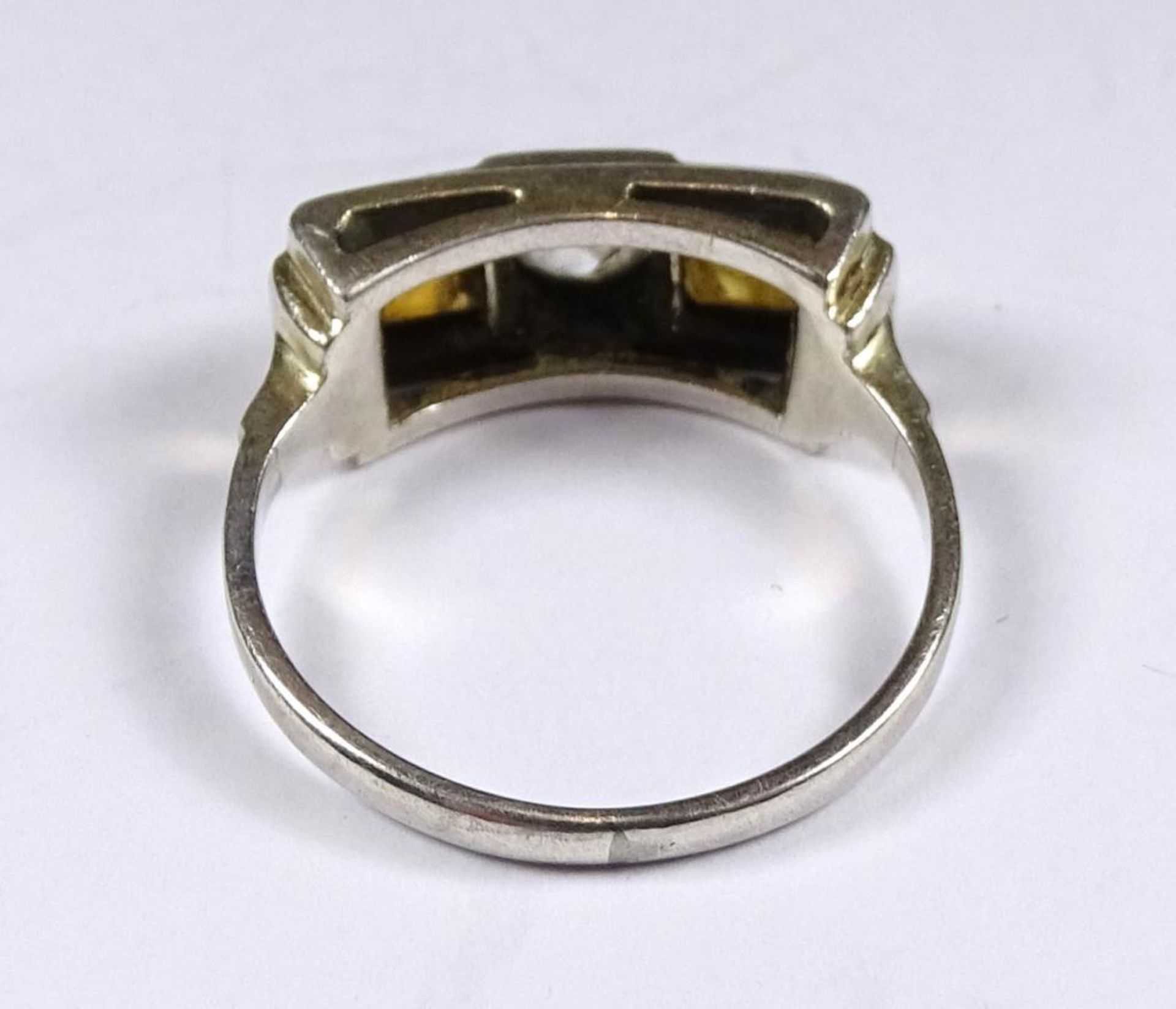 Ring,Silber -835-, Farbsteine,3,6gr., RG 56 , Alters-u. Gebrauchsspuren,Tragespuren - Bild 3 aus 3