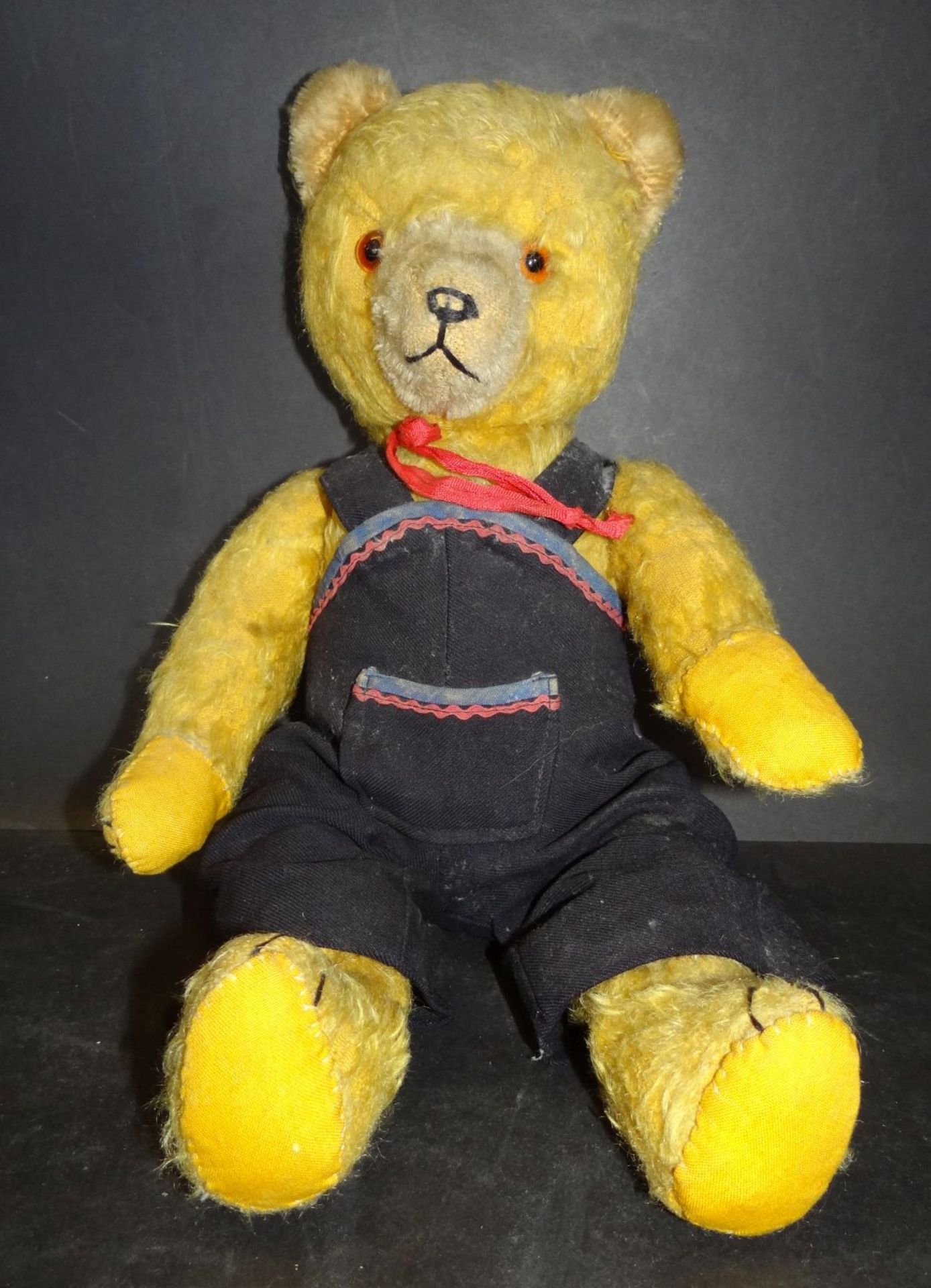 alter Teddy, Holzwolle-Füllung, H-40 c