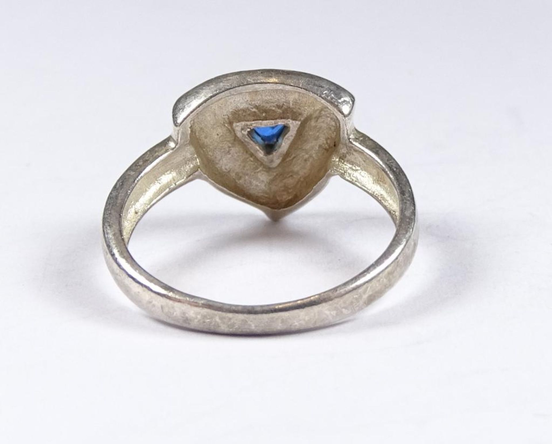 Ring,Silber -925- mit blauem Stein, 2,8gr., RG 54 - Bild 3 aus 3