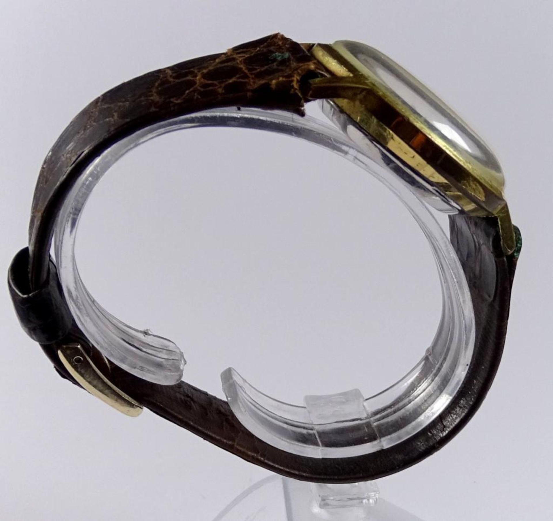 Herrenarmbanduhr "Kienzle",automatik,Werk läuft,d-3,4cm,Alters-u. Gebrauchsspuren,Tragespure - Bild 4 aus 5