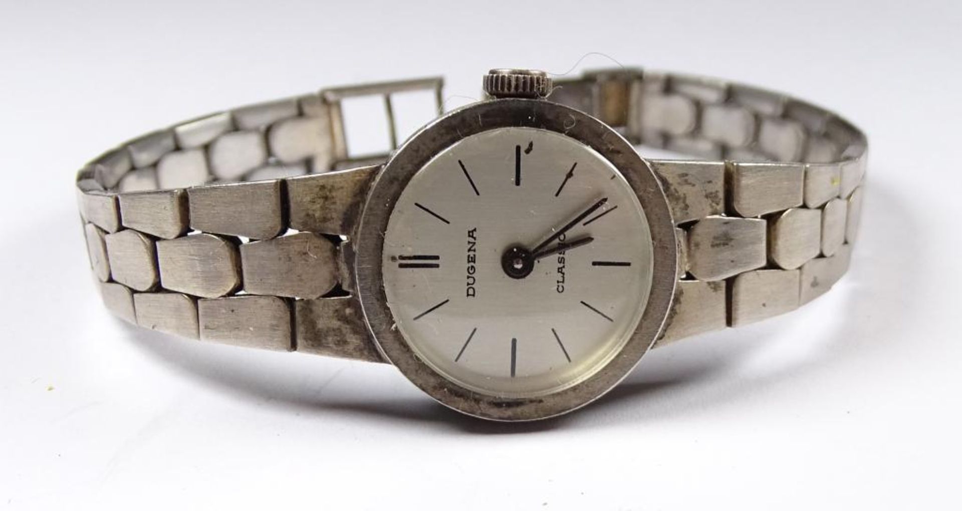 Armbanduhr"Dugena",Silber -835-,Handaufzug,Steht,31gr..