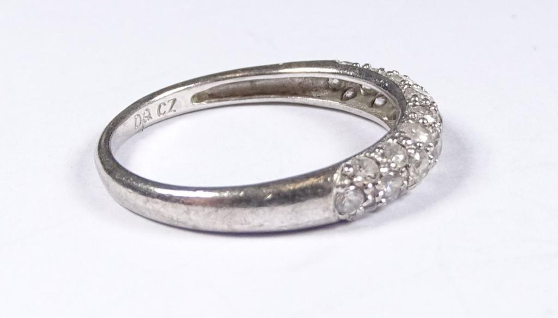 Ring,Silber -925- mit klaren Steinen, 2,1gr., RG 56 - Bild 2 aus 3