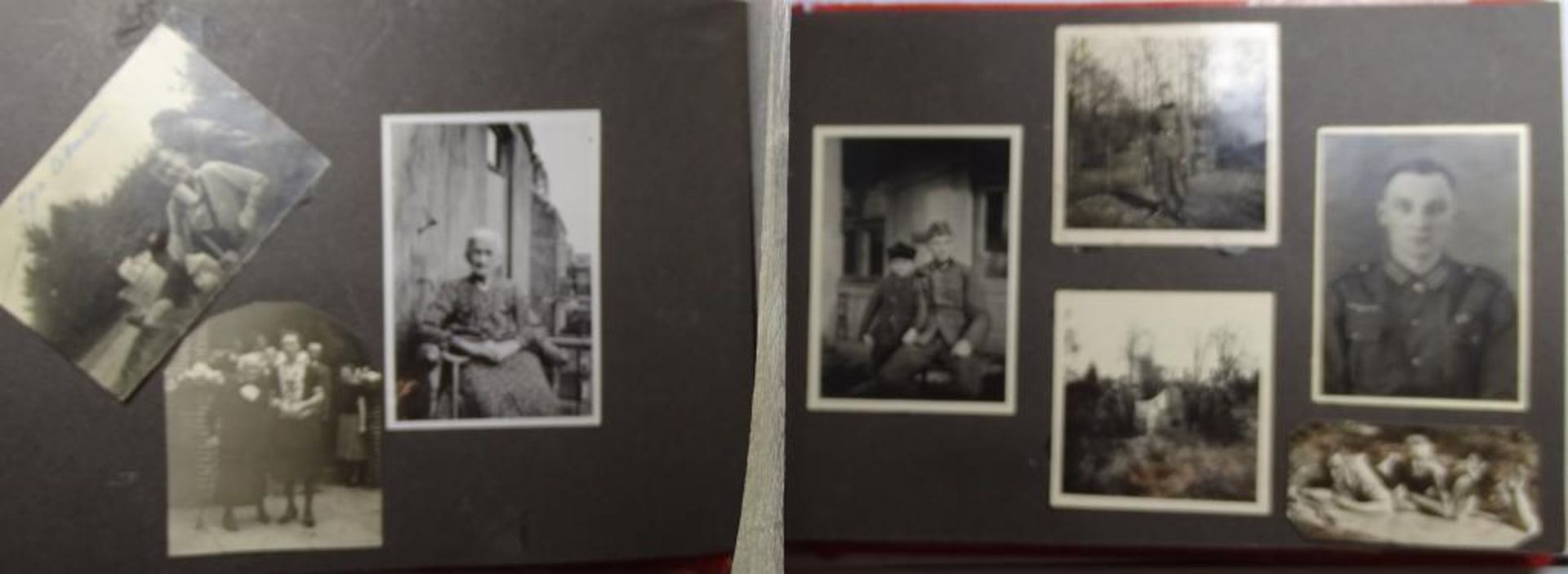 Album mit div.Kriegsfotos( 59 Stück)und Ansichtskarten,Flugzeuge,Soldaten,Waffen, Persone - Bild 4 aus 10