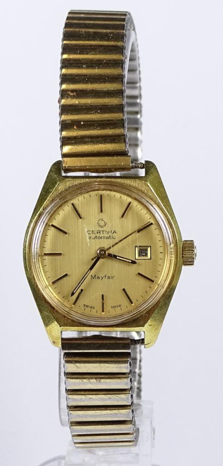 DAU "Certina-Mayfair"automatic,Werk läuft,vergoldet,Tragespuren,d-27m