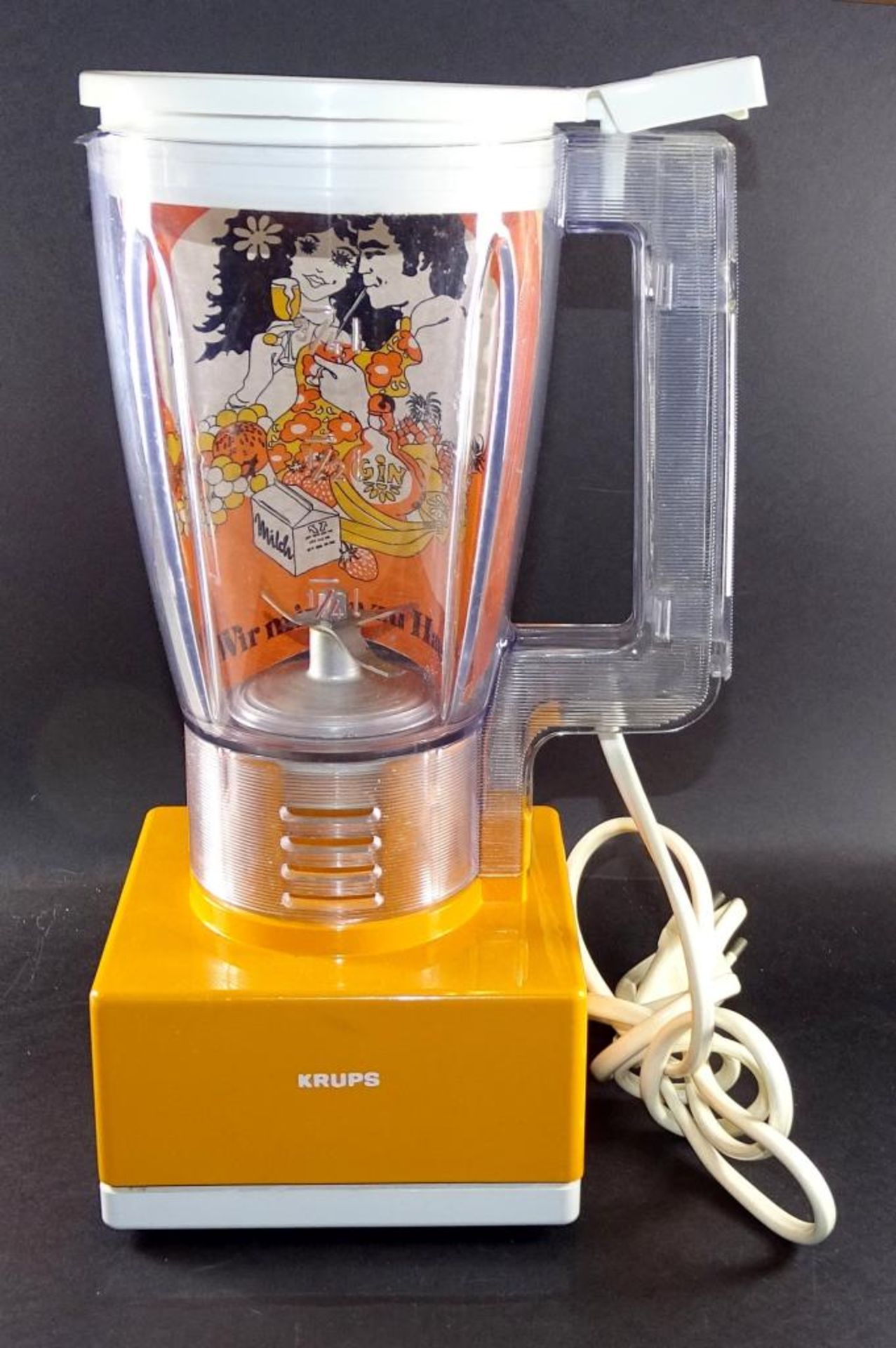 50er Jahre Mixer,Krups,orangefarbig,Design Klassiker,H-26cm,Funktion geprüf