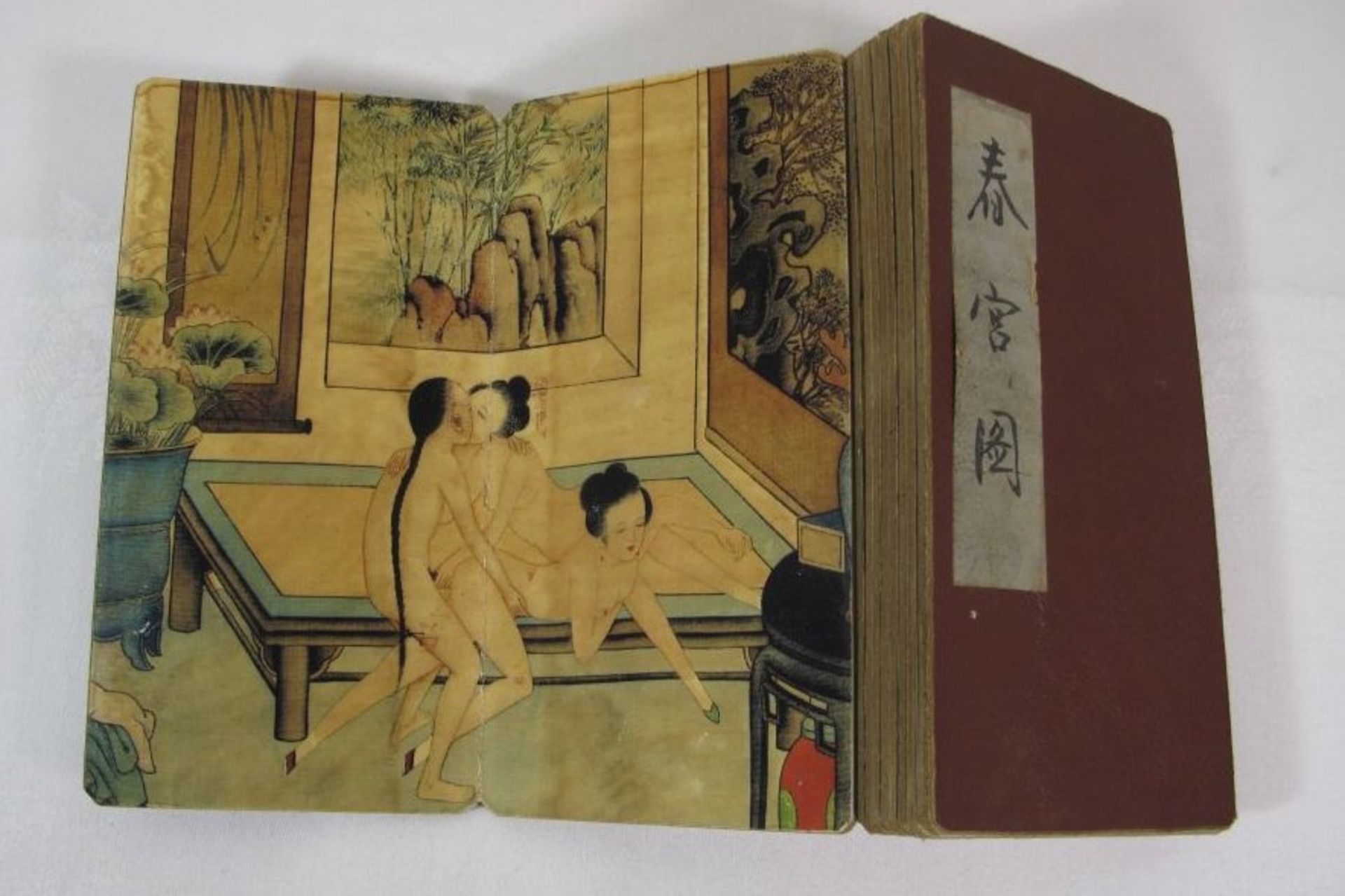 Faltbuch mit erotischen Darstellungen, China, alter ? - Bild 2 aus 2