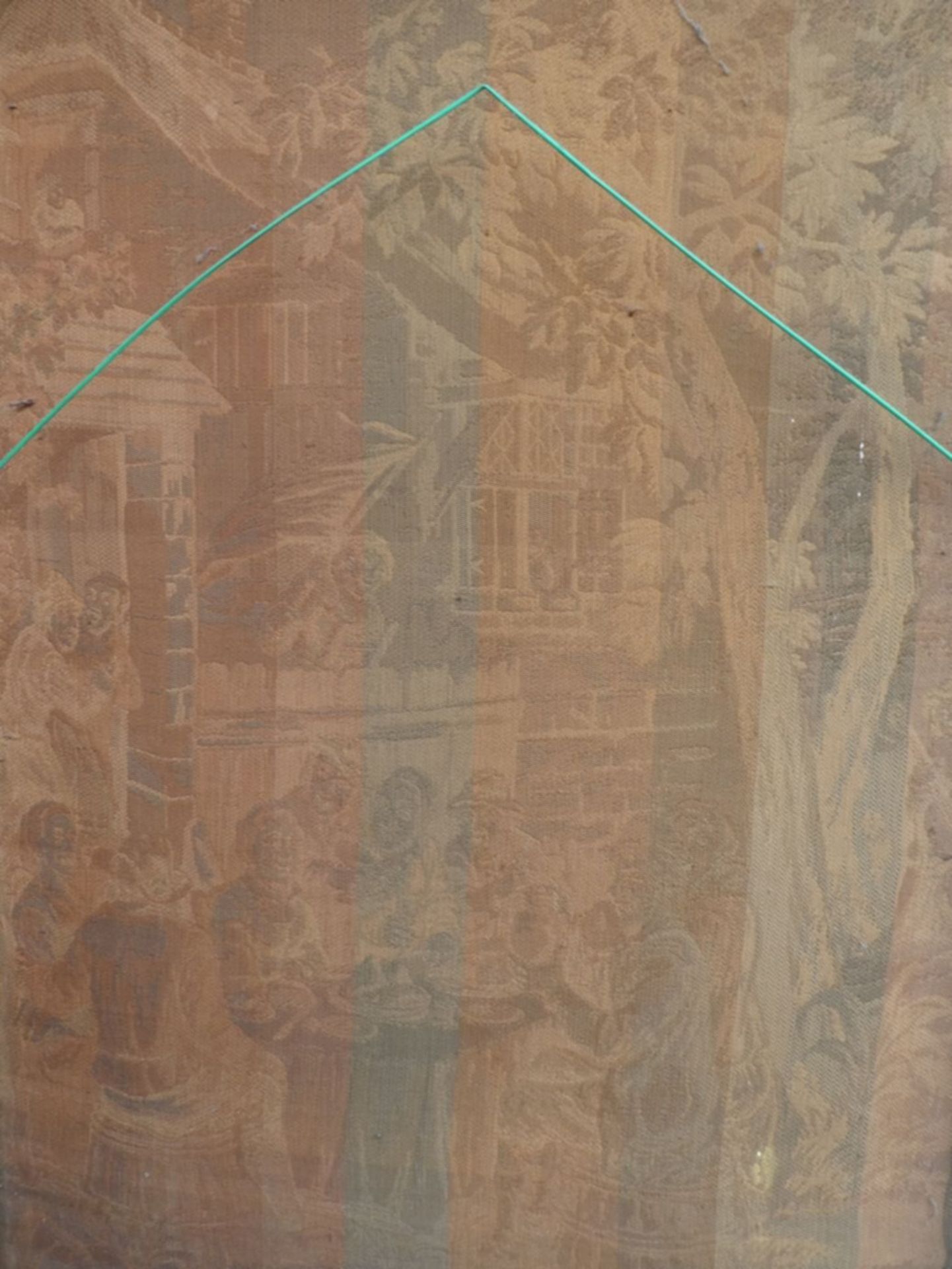 alter Gobelin in Holzrahmen, 19.Jhd., Farben verblichen, RG 122x83 cm - Bild 4 aus 4