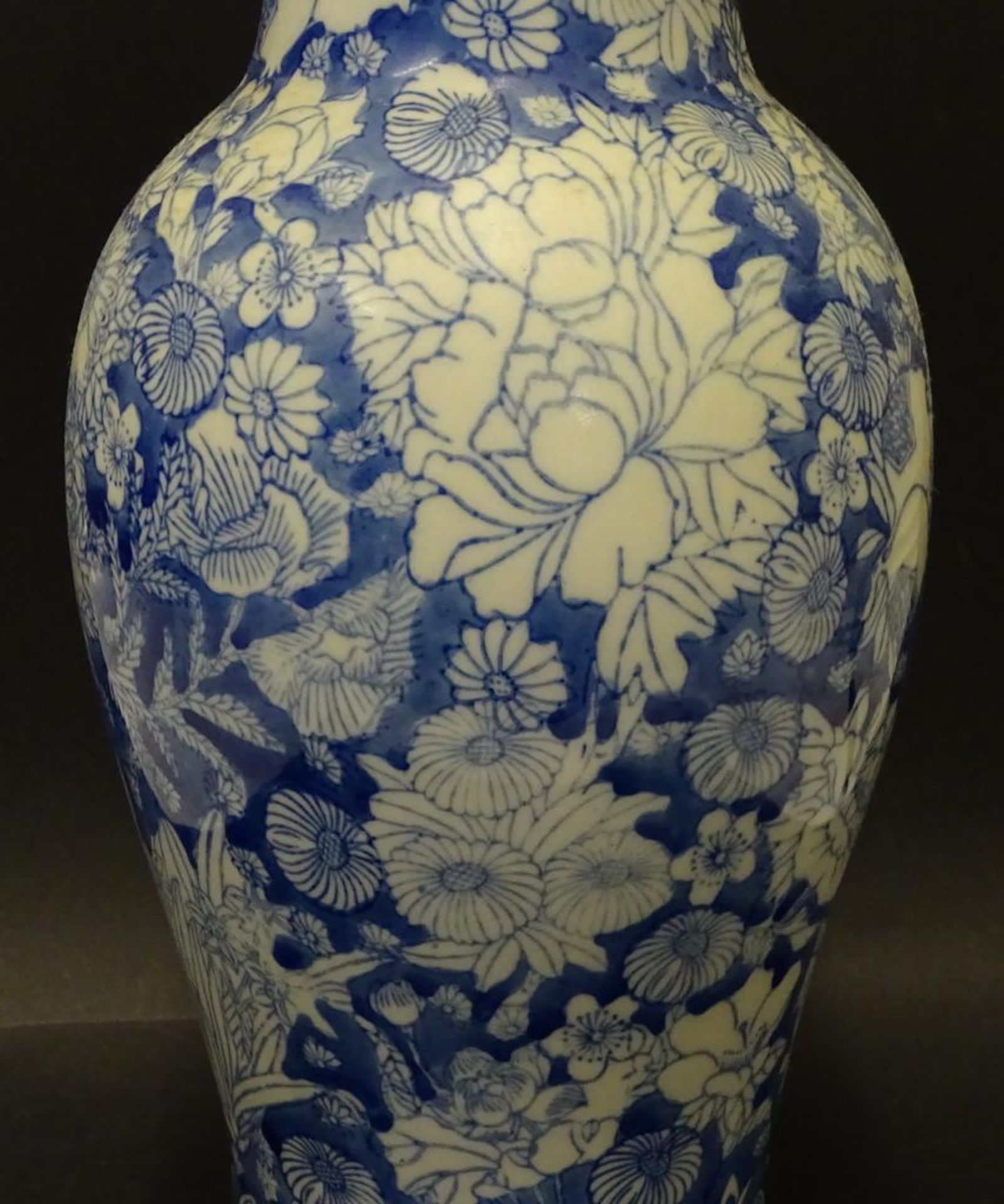 China Vase mit Blaumalerei, H-36 cm - Bild 3 aus 5